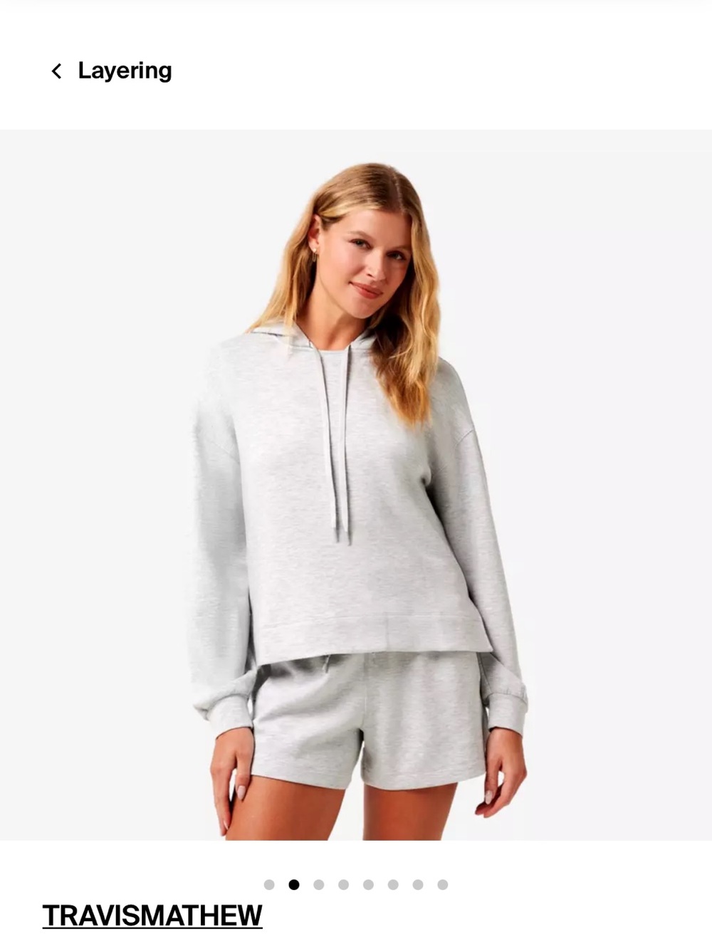 Travis Mathew Womens Lounge SET - Skyloft Heather grey sweatshirt and shorts
